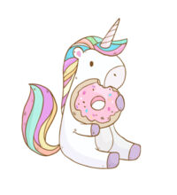 Unicorn and Doughnut - Tote Bag Design