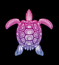 Purple Turtle - Mens Premium Crew Design