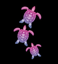 Purple turtle family - Mens Staple T shirt Design