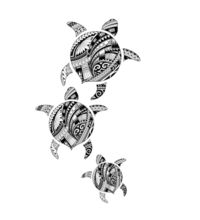 Polynesian Turtle Family - Tote Bag Design