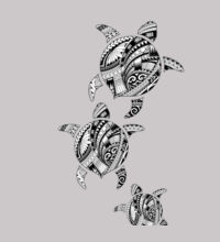 Polynesian Turtle Family - Womens Supply Hood Design