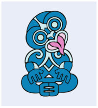 Green Hei Tiki - Coaster - Square Hardboard Design