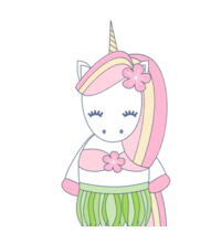 Hula Unicorn - Mug Design