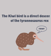 Kiwi Tyrannosarus Rex - Womens Premium Hood Design