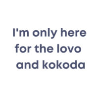 Only here for the lovo - Womens Crop Tee Design