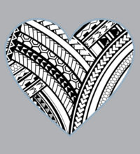 Polynesian heart blue border - Kids Supply Hoodie Design