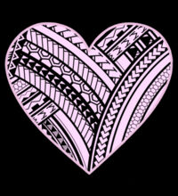 Pink Polynesian heart - Womens Premium Crew Design