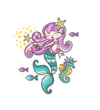 Mermaid Love - Tea Towel Design