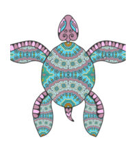 Turquoise Turtle - Tea Towel Design