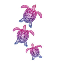 Polynesian Turtle Family - Tea Towel Design