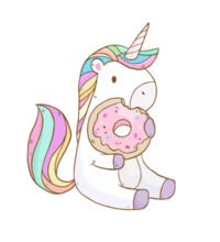 Unicorn and Doughnut - Tea Towel Design