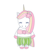 Hula Unicorn - Tea Towel Design
