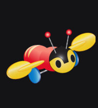 Kiwi Buzzy Bee - Womens Crop Tee Design