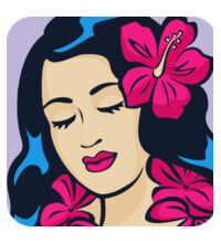 Polynesian Girl - Coaster - Square Hardboard Design