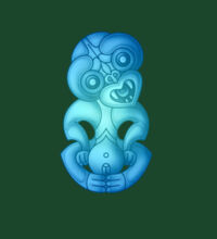 Blue Green Hei Tiki - Womens Maple Tee Design