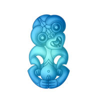 Blue Green Hei Tiki - Mens Lowdown Singlet Design