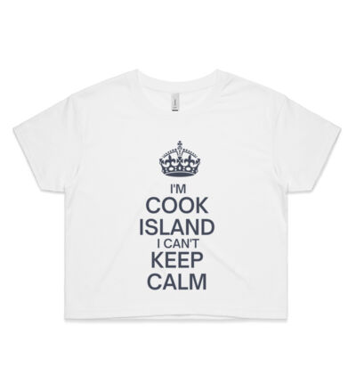 I'm Cook Island I can't keep calm. - Womens Crop Tee Thumbnail