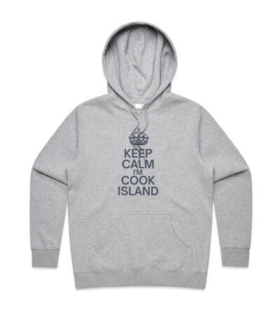 Keep calm I'm Cook Island - Womens Stencil Hood Thumbnail
