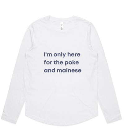 I'm only here for the poke  - Womens Curve Longsleeve Tee Thumbnail