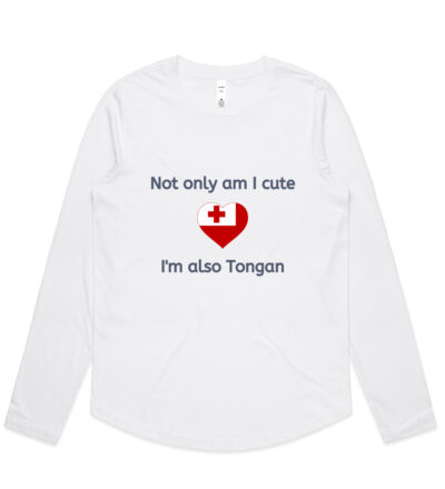 Cute and Tongan - Womens Curve Longsleeve Tee Thumbnail