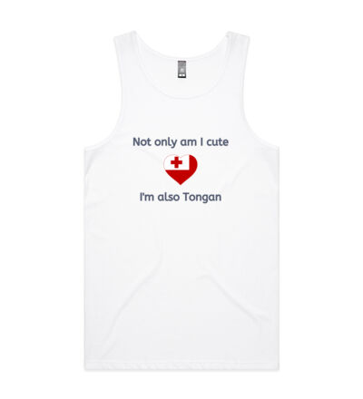 Cute and Tongan - Mens Lowdown Singlet Thumbnail
