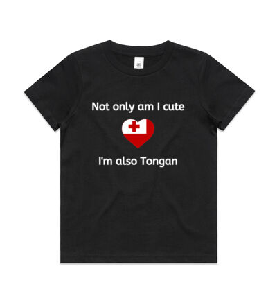 Cute and Tongan - Kids Youth T shirt Thumbnail