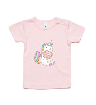 Unicorn and Doughnut - Kids Wee Tee Thumbnail