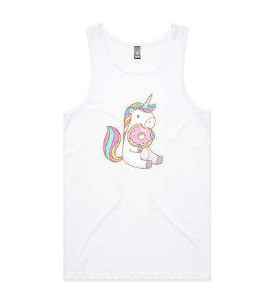 Unicorn and Doughnut - Mens Lowdown Singlet Thumbnail