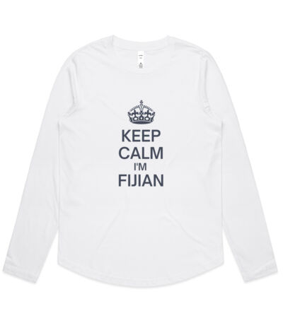 Keep Calm I'm Fijian - Womens Curve Longsleeve Tee Thumbnail