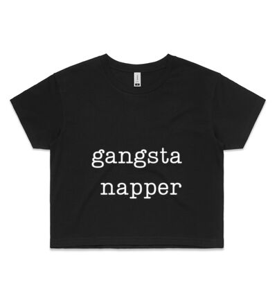 Gangsta Napper - Womens Crop Tee Thumbnail