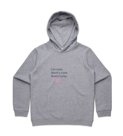 I'm cute, Mum's cute. Dad's lucky - Kids Supply Hoodie Thumbnail