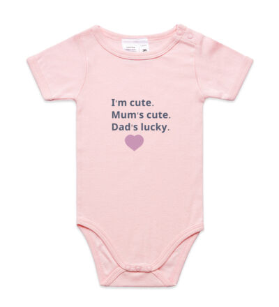 I'm cute, Mum's cute. Dad's lucky - Mini-Me One-Piece Thumbnail