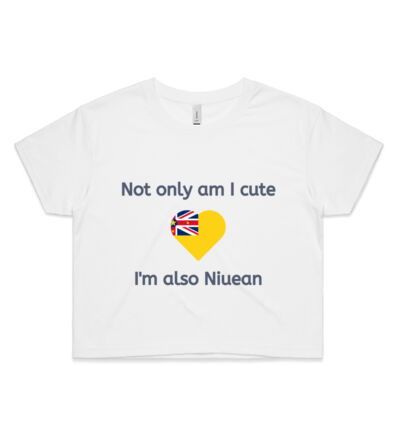 Cute and Niuean - Womens Crop Tee Thumbnail