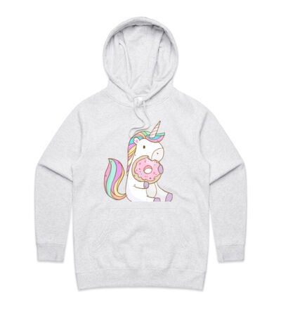 Unicorn and Doughnut - Womens Supply Hood Thumbnail