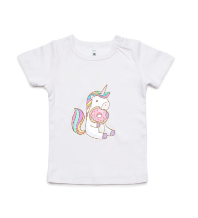 Unicorn and Doughnut - Kids Wee Tee Thumbnail