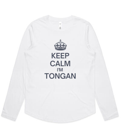 Keep calm I'm Tongan - Womens Curve Longsleeve Tee Thumbnail