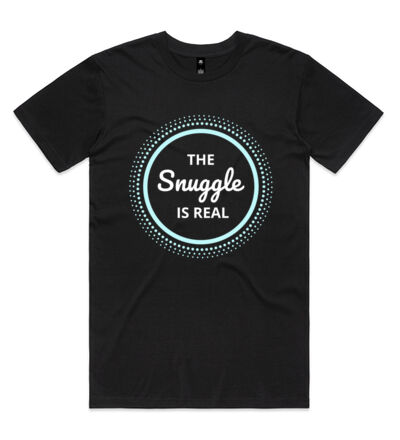 The snuggle is real (white text) - Mens Staple T shirt Thumbnail