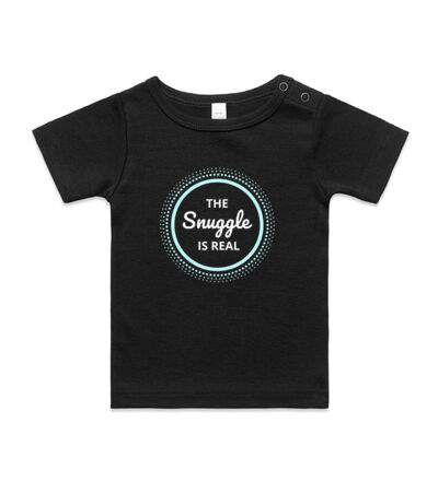 The snuggle is real (white text) - Kids Wee Tee Thumbnail