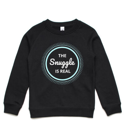The snuggle is real (white text) - Kids Supply Crew Thumbnail