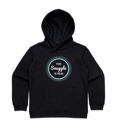 The snuggle is real (white text) - Kids Supply Hoodie Thumbnail