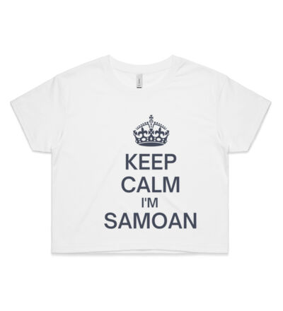 Keep Calm I'm Samoan - Womens Crop Tee Thumbnail