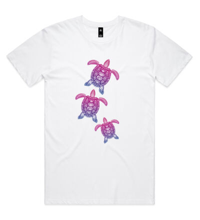 Purple turtle family - Mens Staple T shirt Thumbnail