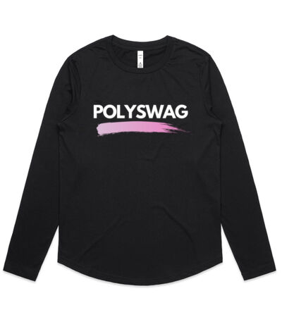 Polyswag Pink - Womens Curve Longsleeve Tee Thumbnail