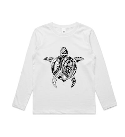 Polynesian Turtle - Kids Longsleeve Tee Thumbnail
