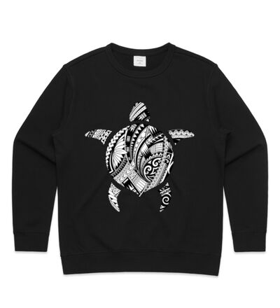 Polynesian Turtle - Womens Premium Crew Thumbnail