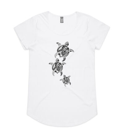 Polynesian Turtle Family - Womens Mali Tee Thumbnail