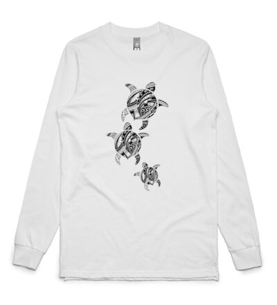 Polynesian Turtle Family - Mens Base Longsleeve Tee Thumbnail