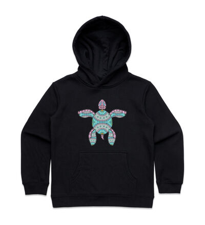 Turquoise Turtle - Kids Supply Hoodie Thumbnail