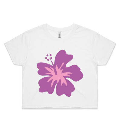 Pink Hibiscus - Womens Crop Tee Thumbnail
