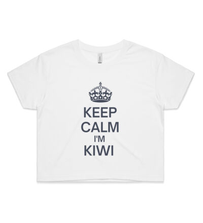Keep Calm I'm Kiwi - Womens Crop Tee Thumbnail